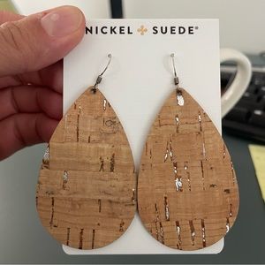 Nickel & Suede Leather Earrings